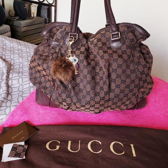 Gucci Handbags - GUCCI🐴AUTHENTIC XL SIGNATURE GG WEB HOBO